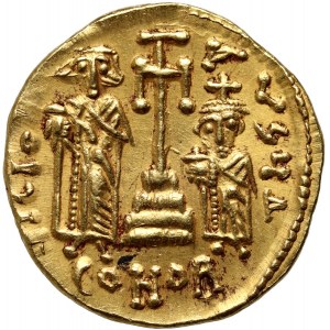Byzancia, Konštantín II, Konštantín IV, Heraklius a Tiberius 641-668, solidus, Konštantínopol