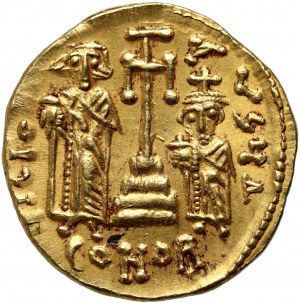Bizancjum, Konstans II, Konstantyn IV, Herakliusz i Tyberiusz 641-668, solidus, Konstantynopol