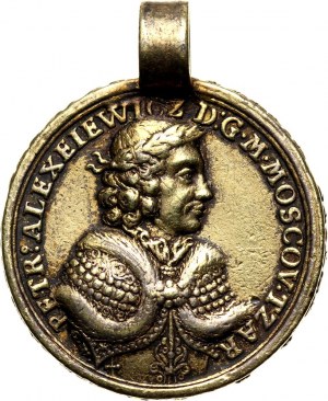 Russia, Pietro I, medaglia d'argento del 1698, Grand Tour di Pietro il Grande in Europa occidentale