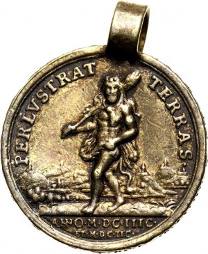 Rosja, Piotr I, srebrny medal z 1698, Wielkie Poselstwo Piotra Wielkiego po Europie Zachodniej
