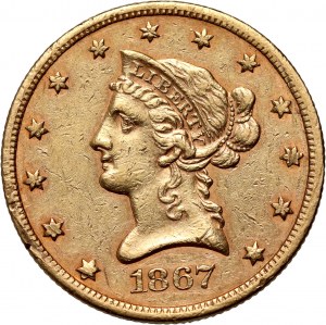 USA, 10 Dollars 1867 S, San Francisco