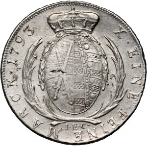 Allemagne, Saxe, Frédéric Auguste III, 1793 thaler IEC, Dresde