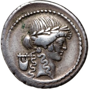 Roman Republik, P. Clodius M. f. Turrinus, Denar 42 BC, Rome