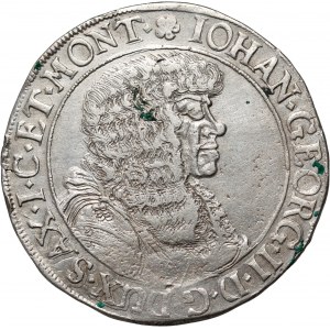 Německo, Sasko, Jan Jiří II, 1/3 tolaru 1672 CR, Drážďany