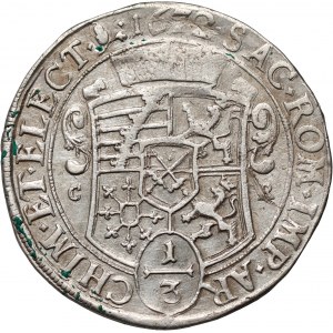 Nemecko, Sasko, Ján Juraj II., 1/3 thalier 1672 CR, Drážďany