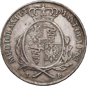 Włochy, Mediolan, Józef II, scudo 1783 LB