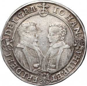 Deutschland, Sachsen, Johann Philipp I., Friedrich VIII., Johann Wilhelm IV. und Friedrich Wilhelm II., Taler 1608 WA, Saalfeld