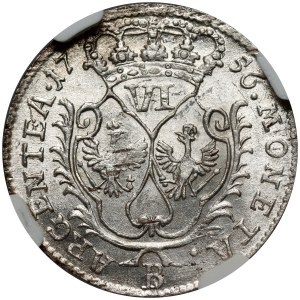 Śląsk pod panowaniem pruskim, Fryderyk II, szóstak 1756 B, Wrocław