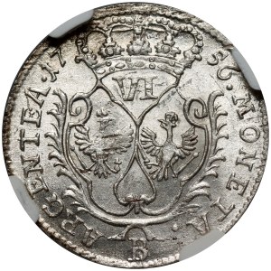 Sliezsko pod pruskou nadvládou, Fridrich II., šesťpenca 1756 B, Vroclav