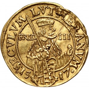 Allemagne, Saxe, Jean-Georges Ier, ducat 1617, centenaire de la Réforme