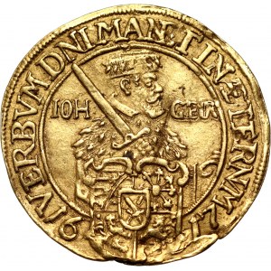 Allemagne, Saxe, Jean-Georges Ier, ducat 1617, centenaire de la Réforme