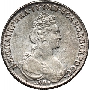 Russia, Caterina II, rublo 1781 СПБ ИЗ, San Pietroburgo
