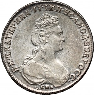 Russia, Catherine II, Rouble 1781 СПБ ИЗ, Petersburg