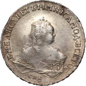 Russie, Elizabeth I, rouble 1752 СПБ ЯI, St. Petersburg