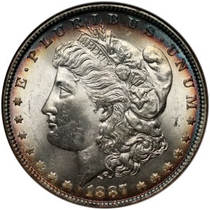 Spojené státy americké, Dollar 1887, Philadelphia, Morgan