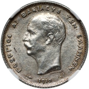 Grecja, Jerzy I, drachma 1910, Paryż