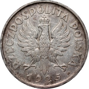 II RP, 5 zloty 1925, Varsavia, Costituzione, 81 perle