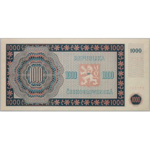 Československo, 1000 korún 1945, séria S.27 E, SPECIMEN