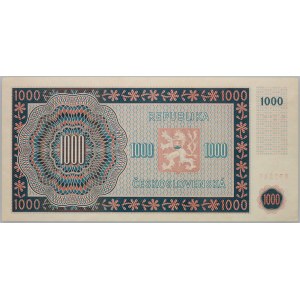 Československo, 1000 korun 1945, série S.27 E, SPECIMEN