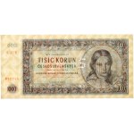 Tchécoslovaquie, 1000 couronnes 1945, série S.27 E, SPÉCIMEN