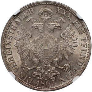 Rakúsko, František Jozef I., thaler 1864 E, Karlsburg