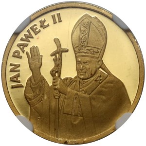 People's Republic of Poland, 1000 gold 1982, Valcambi, John Paul II, mirror stamp (Proof)