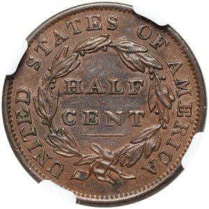 Spojené štáty americké, 1/2 cent 1833, Philadelphia, Classic Head