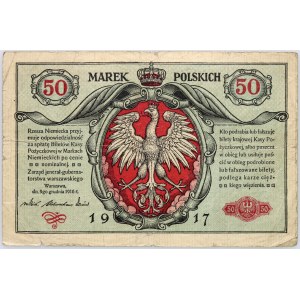 Generální vláda, 50 polských marek 9.12.1916, Jenerał, série A