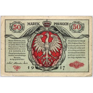 General Government, 50 Polish marks 9.12.1916, Jenerał, series A