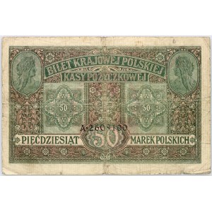 Gouvernement général, 50 marks polonais 9.12.1916, Jenerał, série A