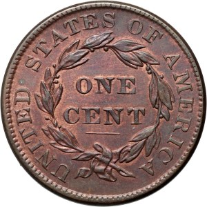 Spojené Štáty Americké, cent 1837, Philadelphia, Liberty Head