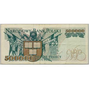 III RP, 500000 złotych 16.11.1993, rzadka seria AA