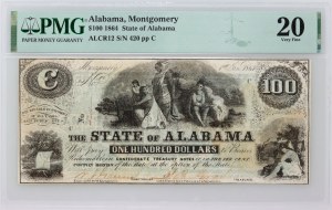 Skonfederowane Stany Ameryki, Alabama, 100 dolarów 01.01.1864, seria C
