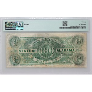 Skonfederowane Stany Ameryki, Alabama, 100 dolarów 01.01.1864