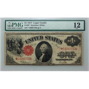 Spojené státy americké, Dollar 1917, Legal Tender, série E, náhradní série s hvězdou