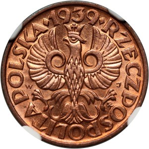 II RP, 2 pennies 1939, Warsaw