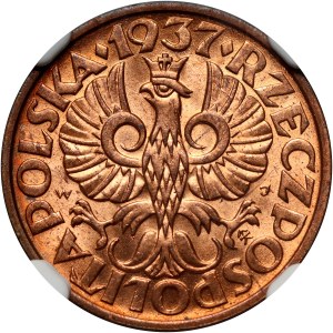 II RP, 2 pennies 1937, Warsaw