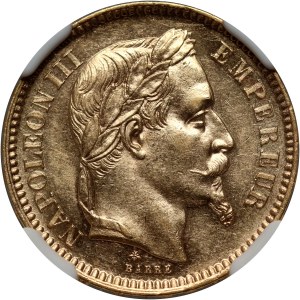 France, Napoleon III, 20 Francs 1862 A, Paris