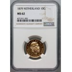 Netherlands, Willem III, 10 Gulden 1879, Utrecht