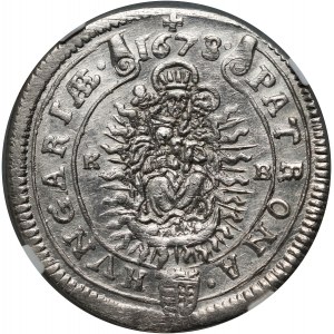 Hungary, Leopold I, 15 Kreuzer 1678 KB, Kremnitz
