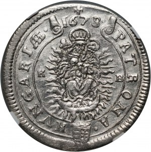 Ungheria, Leopoldo I, 15 krajcars 1678 KB, Kremnica