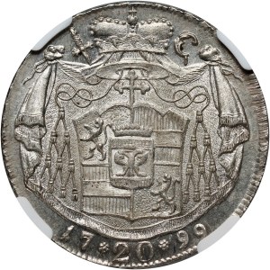 Austria, Salisburgo, Jerome Graf Colloredo, 20 krajcars 1799 M