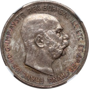 Autriche, François-Joseph Ier, 5 couronnes 1909