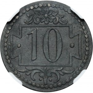 Free City of Danzig, 10 pfennigs 1920, Danzig, small numerals