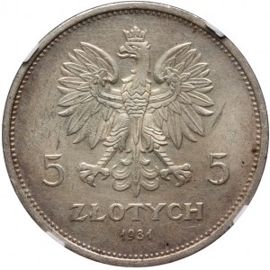 II RP, 5 Zloty 1931, Warschau, Nike