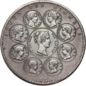 Germania, Baviera, Ludwig I, tallero di famiglia 1828
