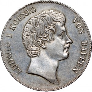 Germania, Baviera, Ludwig I, tallero (Kronenthaler) 1837, Monaco di Baviera
