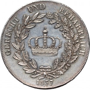Germania, Baviera, Ludwig I, tallero (Kronenthaler) 1837, Monaco di Baviera