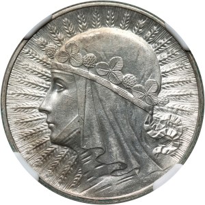 II RP, 5 złotych 1934, Warszawa, Głowa Kobiety