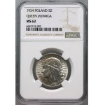 II RP, 5 złotych 1934, Warszawa, Głowa Kobiety